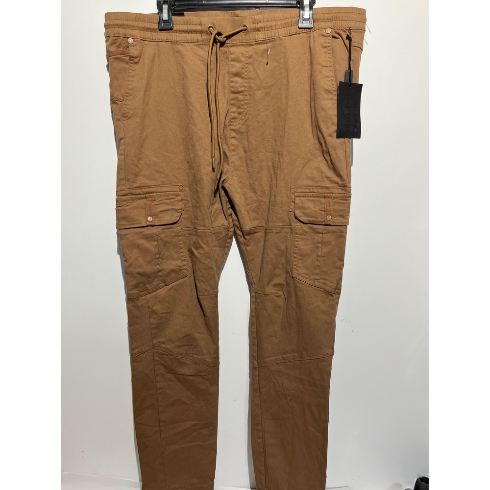 Steve's Jeans Big & Tall Men's Stretch Cargo Pants Tobacco Brown NWT XB97TOBS